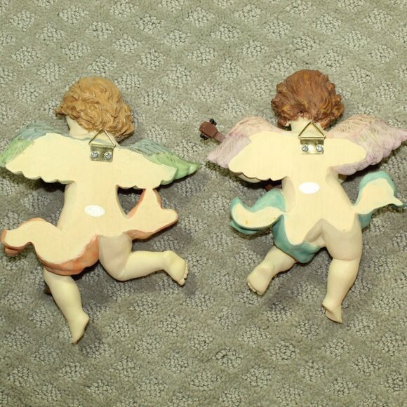 Pair of  7.5" Resin Angel Wall Hanging Decor - Picture 2 of 6
